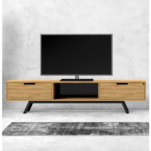 Szafka RTV-38 Drewno Lite Dąb Loft Lakier Rozmiary od 100 cm do 200 cm PREMIUM